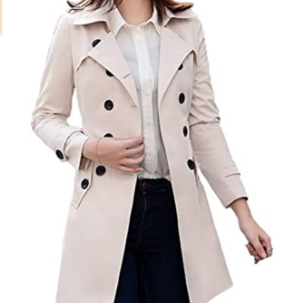 Women's Double Breasted Trench Coat